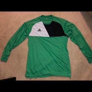 Brand New Green Adidas Goalie Shirt with pads